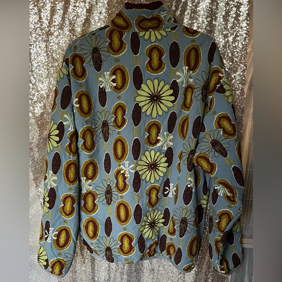 Patagonia Reversible  Blue and Brown Floral Jacket - Picture 3 of 6